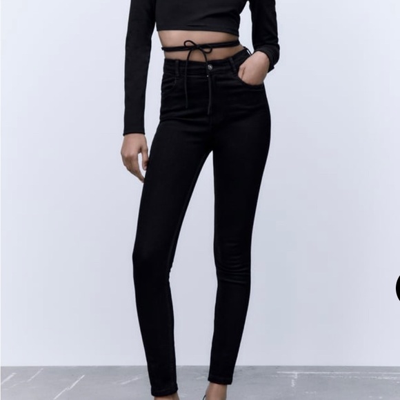 Zara Super Elastic Jeggings - Black - Picture 1 of 4
